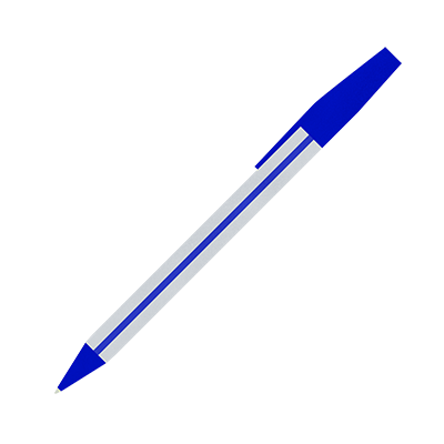 青のボールペン