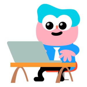 パソコンを操作する人