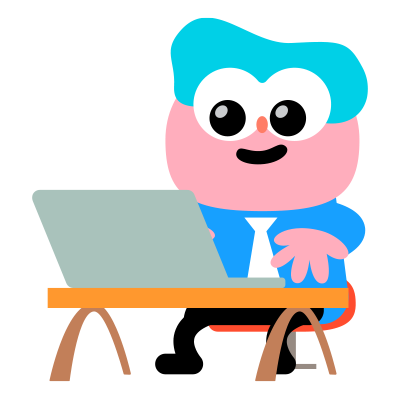 パソコンを操作する人